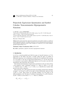 Projectively Equivariant Quantization and Symbol Calculus