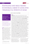 Knowledge and skills needed by informal carers to look after