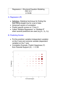 Regression + Structural Equation Modeling