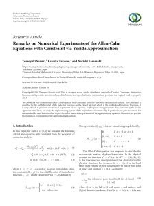 Remarks on Numerical Experiments of the Allen
