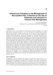 Intravenous Therapies in the Management of Neuropathic Pain: A