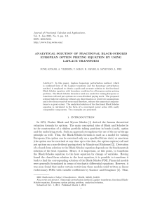 analytical solution of fractional black-scholes