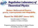 Modern Mathematical Physics