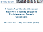 REvolver: Modeling Sequence Evolution under Domain Constraints