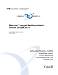 Molecular Typing of Bacillus anthracis isolates using MLVA-15