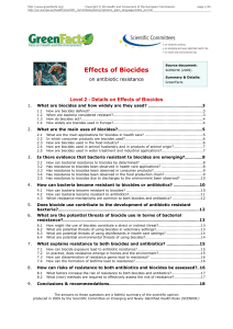 Effects of Biocides on antibiotic resistance