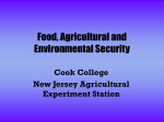 Food, Agricultural and Environmental Security