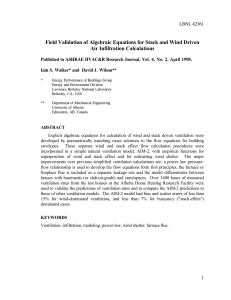 Field Validation of Algebraic Equations for Stack and Wind Driven