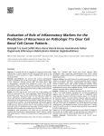 Evaluation of Role of Inflammatory Markers for the Prediction of