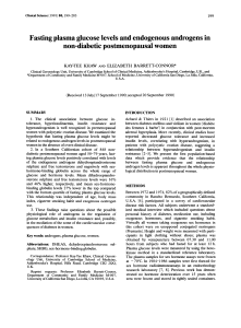 Fasting Plasma Glucose Levels and Endogenous