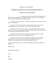 Australia-United States Free Trade Agreement (AUSFTA)