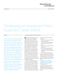 Developing an Investment Policy Statement Under ERISA