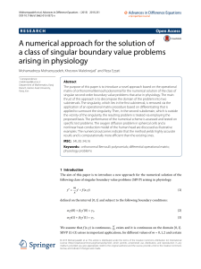 A numerical approach for the solution of a class of singular