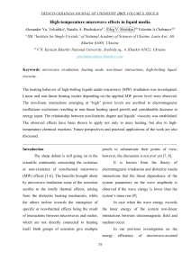 High-temperature microwave effects in liquid media