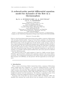 A reduced-order partial differential equation