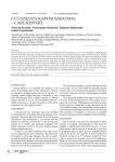 Cutaneous Kaposi sarComa – Case report