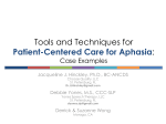 Tools and Techniques for Patient-Centered Care in Aphasia: Case