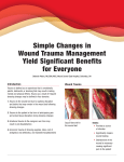 Simple Changes in Wound Trauma Management Yield Significant