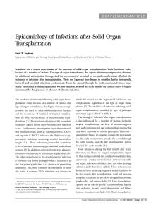 Epidemiology of Infections after Solid-Organ
