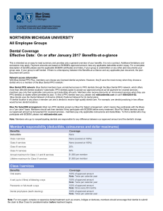 Dental Benefits-At-A-Glance - Northern Michigan University