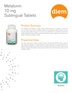Melatonin 10 mg Sublingual Tablets