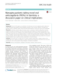 Managing patients taking novel oral