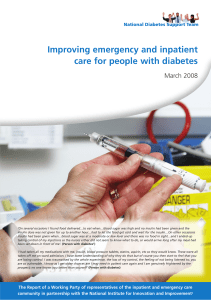 Improving emergency and inpatient care for people with diabetes