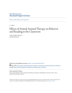 Effects of Animal-Assisted Therapy on Behavior and Reading in the