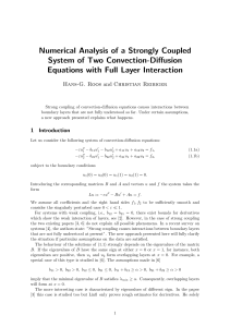 Numerical Analysis of a Strongly Coupled System of Two
