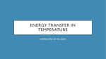 ENERGY TRANSFER IN TEMPERATURE