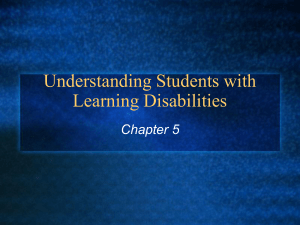 Understanding Students with Learning Disabilities
