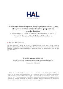 IS1245 restriction fragment length polymorphism typing - HAL