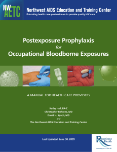 Postexposure Prophylaxis Occupational Bloodborne Exposures