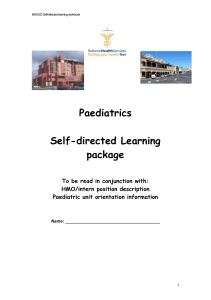 BHS Paediatrics Workbook Answers