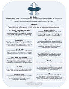 Biotech Incubation Partners has introduced an e-procurement