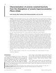 Characterization of arsenic-resistant bacteria