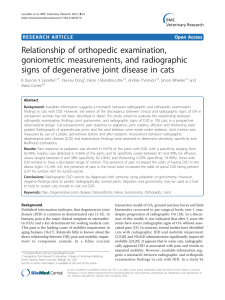 Relationship of orthopedic examination