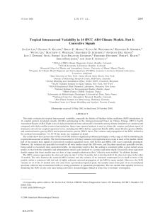 Tropical Intraseasonal Variability in 14 IPCC AR4