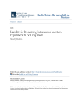 Liability for Prescribing Intravenous Injection Equipment to IV Drug