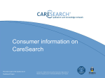 Consumer information on CareSearch