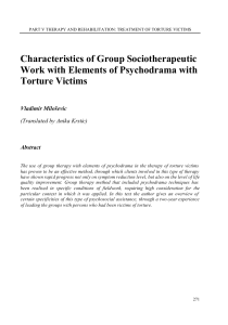 Characteristics of Group Sociotherapeutic Work with Elements of