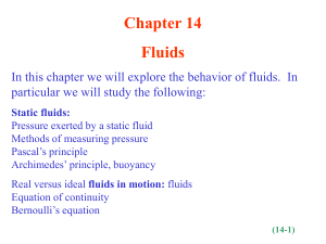 Chapter 14 Fluids