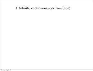 1. Infinite, continuous spectrum (line)