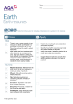Earth`s resources