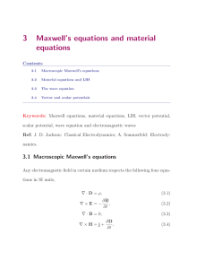 3 Maxwell`s equations and material equations