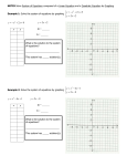 NOTES Solve System of Equations composed of a Linear Equation