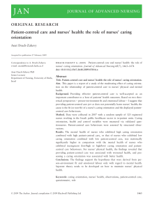 Patient-centred care and nurses` health