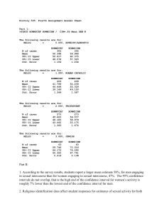 Part II: 1. According to the survey results, students report a larger