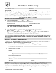 Affidavit of Spouse Healthcare Coverage