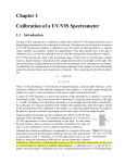 Chapter 1 Calibration of a UV/VIS Spectrometer